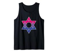 Bisexual Jewish Gift Bi Israeli Pride Flag Star of David Tank Top