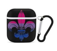 Bisexual LGBT Pride Flag Fleur De Lis Case Compatible with AirPods 2nd 1st