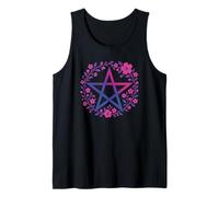Bisexual Pentagram Wiccan Pagan Bi Pride Flag Boho Tank Top