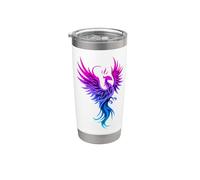 Bisexual Phoenix Bird Bi Pride Flag Rising from Ashes Stainless Steel Insulated Tumbler