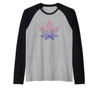 Bisexual Pride 420 Stoner Weed Marijuana LGBTQ Bi LGBT Raglan Baseball Tee