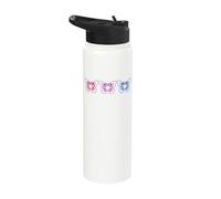 Bisexual Pride Butterfly Trio Bi Colors Aesthetic Stainless Steel Insulated Water Bottle
