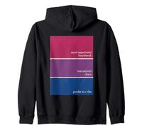 Bisexual Pride Color Paint Swatch Humor Zip Hoodie