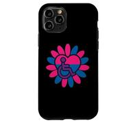 Bisexual Pride Disabled Wheelchair Heart Flower Petals Case for iPhone 11 Pro