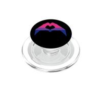 Bisexual Pride Flag Bi Heart Sign PopSockets PopGrip for MagSafe