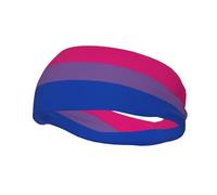 Bisexual Pride Flag Headbands Sports Sweatband Athletic Exercise Bands Turban Hair Head For Men Women Yoga Fitness