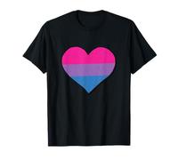 Bisexual Pride Flag Heart Bi Pride T-Shirt