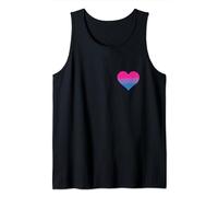 Bisexual Pride Flag Pocket Heart Bi Pride Tank Top