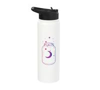 Bisexual Pride Moon in a Mystical Cosmic Jar Stainless Steel Insulated Water Bottle