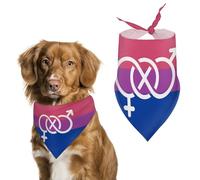 Bisexual Proud Flag Dog Bandana Puppy Cat Scarfs Bibs Washable Triangle Kerchief Pet Gifts