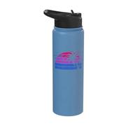 Bisexual Sunset Palm Trees Pride Flag Colours Stainless Steel Insulated Water Bottle