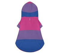Bisexuality Pride Flag Pet Hoodie, Suitable for Small Dogs and Cats Pet Winter Coat