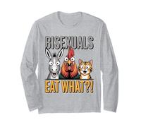 Bisexuals Eat What Funny LGBTQ Pun Gay Pride Adult Humor Long Sleeve T-Shirt