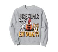 Bisexuals Eat What Funny LGBTQ Pun Gay Pride Adult Humor Sweatshirt