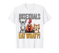 Bisexuals Eat What Funny LGBTQ Pun Gay Pride Adult Humor T-Shirt