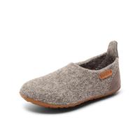 Bisgaard Boys' Wool Basic Slippers, Gray, 32
