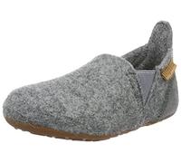 Bisgaard children's unisex wool sailor slippers grey Size: 34