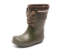 Bisgaard Unisex Kids Rubber boot - "Lace Thermo" Rain Boot, Green, 2 UK Child