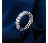 Bishilin 14 K White Gold Wedding Band, Wedding Sets for Women Elegant with Oval Moissanite Size L 1/2