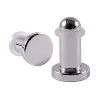 Bishilin 2PCS Stainless Steel Gauges Plugs, Ear Plugs 4G Silver 4.5MM Ear Gauges Ear Plugs Solid Cylinder