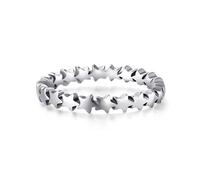 Bishilin Knuckle Ring, The Wedding Ring 9K White Gold Star Size L 1/2
