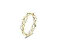 Bishilin Ladies Rings, The Wedding Ring 9K Yellow Gold Irregular Lines Size H 1/2