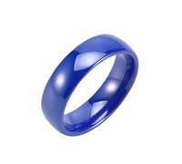 Bishilin Pre Engagement Ring, Wedding Rings Blue Ceramic Ceramic Size L 1/2 Suitable for Wedding Anniversary Holiday