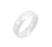 Bishilin Promise Ring Dainty, Anillo de Compromiso para Mujer White Ceramic Ceramic Size L 1/2