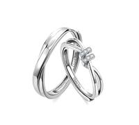 Bishilin Promise Rings for Couples,Eternity Rings 925 Sterling Silver I Love You Couples Adjustable Rings