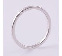 Bishilin Rings for Women Engagement, Wedding Anniversary Band 9K White Gold Narrow 3MM Size M 1/2