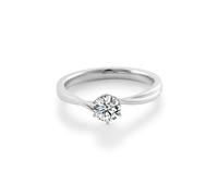 Bishilin The Promise Ring, Friendship Rings for Women 18.1K White Gold Solitaire Mit 1Ct Moissanite Size H 1/2