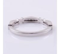 Bishilin Wedding Band Vintage, Wedding Bands Women 18.1K White Gold Knot with Moissanite Size L 1/2