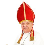 Bishop Mitre Hat Cardinal Fancy Dress Religious Costume Headwear