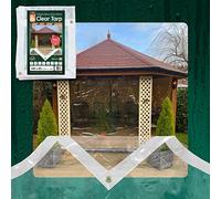 BISHOP Ultra Glass Clear Tarpaulin, Heavy Duty Waterproof Sheet, Transparent Rabbit Run Covers