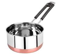 BishtHub Copper Steel Saucepan Tea Coffee Pot & Pan Sets Patila Sauce Pot Milk Boiler With Handle For Kitchen Cookware Item Kitchen Utensils- 1500 ml, (Pack Of 1)