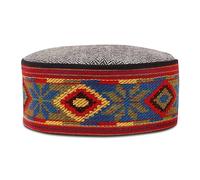 BishtHub Himachali Cap Pahari Topi Head Wrap Hat Woolen Cap Traditional Handcrafted Pahadi Topi Multicolor, Multicolor, One size