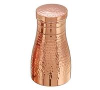 BishtHub Pure Copper Bottle Handmade Rubens Hammered Design Jar For Kitchen Use- 1000 ml