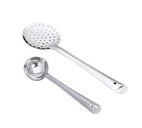 BishtHub Stainless steel Skimmer Ladle Kitchen spoon For Serving And Cooking Tableware Serveware- Pack Of 2 Pieces