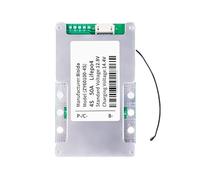 Bisida BMS 4S 12.8V 50A Lifepo4 Battery Management System with Balance Wires and Temperature Sensor,Common Port for LFP Battery Pack