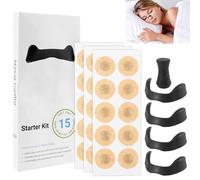 Bisienya 15 Pairs Intake Breathing Nasal Strip,Magnetic Nasal Strips,Anti-Snoring Sleep Nasal Strips Intake Breathing Nose Magnets,Nasal Sleep Aid Patch to Reduce Snoring,for Home and Business Trip