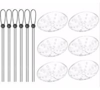 Bisienya 6 Pcs Eye Shield After Cataract Surgery Transparent and Breathable Comfortable Eye Patches for Adults Ventilation Protective Plastic Shields for Adult Eye Care with 6 Cords