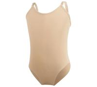 Bisienya Nude Leotard,Lightweight and Breathable Leotards for Girls,Adjustable Shoulder Strap Ballet Leotard for Girls Girls' Nude Camisole Undergarment for Gymnastics and Dance Activities