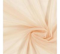 Bisifashion Soft Nude Skin Flesh Coloured Illusion Tulle Fabric 160cm Wide Very Delicate Mesh - Beige - Solid - Stretch - Machine Wash - 1m x 160cm