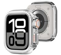 Bisikor 2 in 1 Metal Case Compatible with Apple Watch Series 11/10 46mm, Rugged Shockproof Metal Bumper Case with Back Cover for iWatch 46mm (Silver)