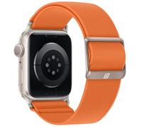 Bisikor Braided Straps Compatible with Apple Watch Band 49 46 45 44 42 41 40 38mm Women Men Stretchy Solo Loop Nylon Strap for iWatch Ultra 2 SE Series 10 9 8 7 6 5 4 (38/40/41/42, Orange)