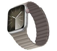 Bisikor Compatible with Apple Watch Band 49 46 45 44 42 41 40 38mm Double Sided Wearable Silicone Magnetic Strap for iWatch Ultra SE Series 11 10 9 8 7 6 5 4 3 2 1 (38/40/41/42, Khaki/Coffee)