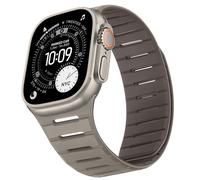 Bisikor Compatible with Apple Watch Band 49 46 45 44 42mm, Double Sided Wearable Soft Breathable Replacement Loop Strap for iWatch Ultra SE Series 11 10 9 8 7 6 5 4 3 (Khaki/Coffee)