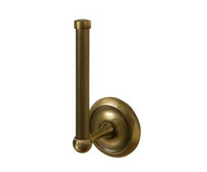 Bisk 00404 Deco Spare Toilet Roll Holder in Antique Brass, 7.5 x 8 x 17.5 cm