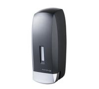 1000ml Liquid Soap Refillable Dispenser Wallmounted Push Button Tank Black ABS