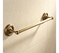 Bisk 460mm Retro Bathroom Bath Rack Single Towel Bar Hanger Antique Brass Wall Mounted